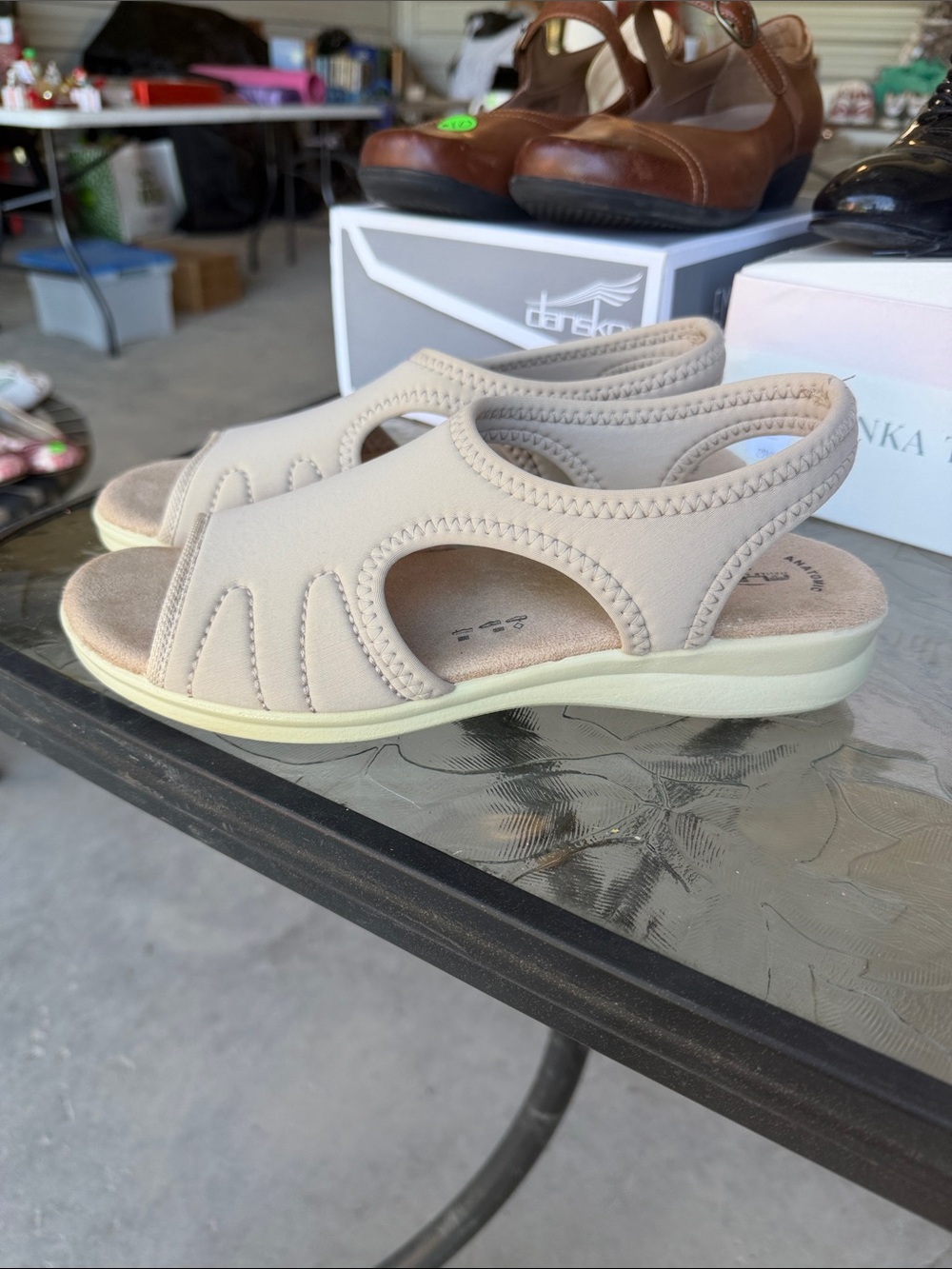 Women's Slingback Comfort Sandal - Beige